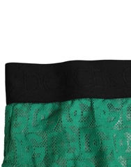 Dolce & Gabbana Green DG Logo Lace High Brief Panty Underwear