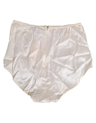 Dolce & Gabbana Off White Silk High Waist Girdle Panty Underwear