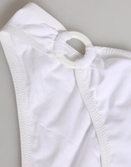 Dolce & Gabbana White Logo Swimsuit 2 Piece Top Bottom Swimwear