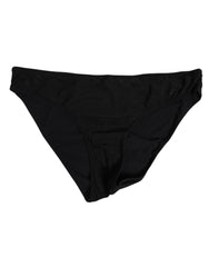 Dolce & Gabbana Black Nylon Stretch Slip Brief Women Underwear