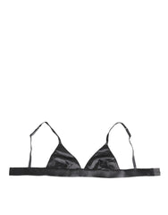 Dolce & Gabbana Black Silk Satin Triangle Soft Cup Underwear