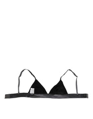 Dolce & Gabbana Black Silk Satin Triangle Soft Cup Underwear