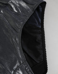 Dolce & Gabbana Gray Silk Stretch Slip Girdle Panty Underwear