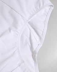Dolce & Gabbana White Nylon Logo Waistband Coulotte Underwear