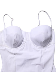 Dolce & Gabbana White Padded Balconette One Piece Swimwear