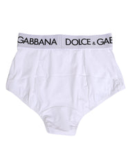 Dolce & Gabbana White Nylon Logo Waistband Panty Underwear