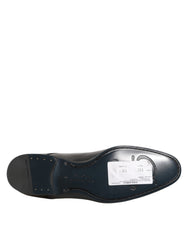 Dolce & Gabbana Black Calfskin Leather Derby Men Dress Shoes