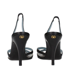 Valentino Garavani Black Leather High Heel Pumps