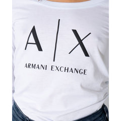 Armani Exchange White Cotton Long Sleeve T-Shirt