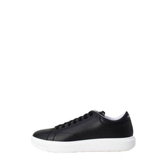 Armani Exchange Black Leather Low Top Sneakers