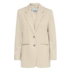 ICHI Beige Recycled Polyester Blazer