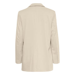 ICHI Beige Recycled Polyester Blazer