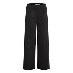 ICHI Black Recycled Polyurethane Pant