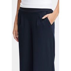 ICHI Blue Recycled Polyurethane Pant