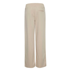 ICHI Beige Recycled Polyurethane Pant