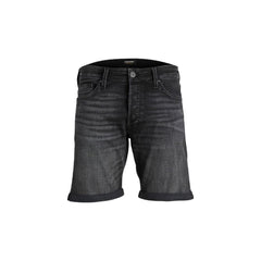 Jack Jones Black Cotton Bermuda Shorts
