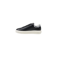 Armani Exchange Black And White Leather Low Top Sneakers
