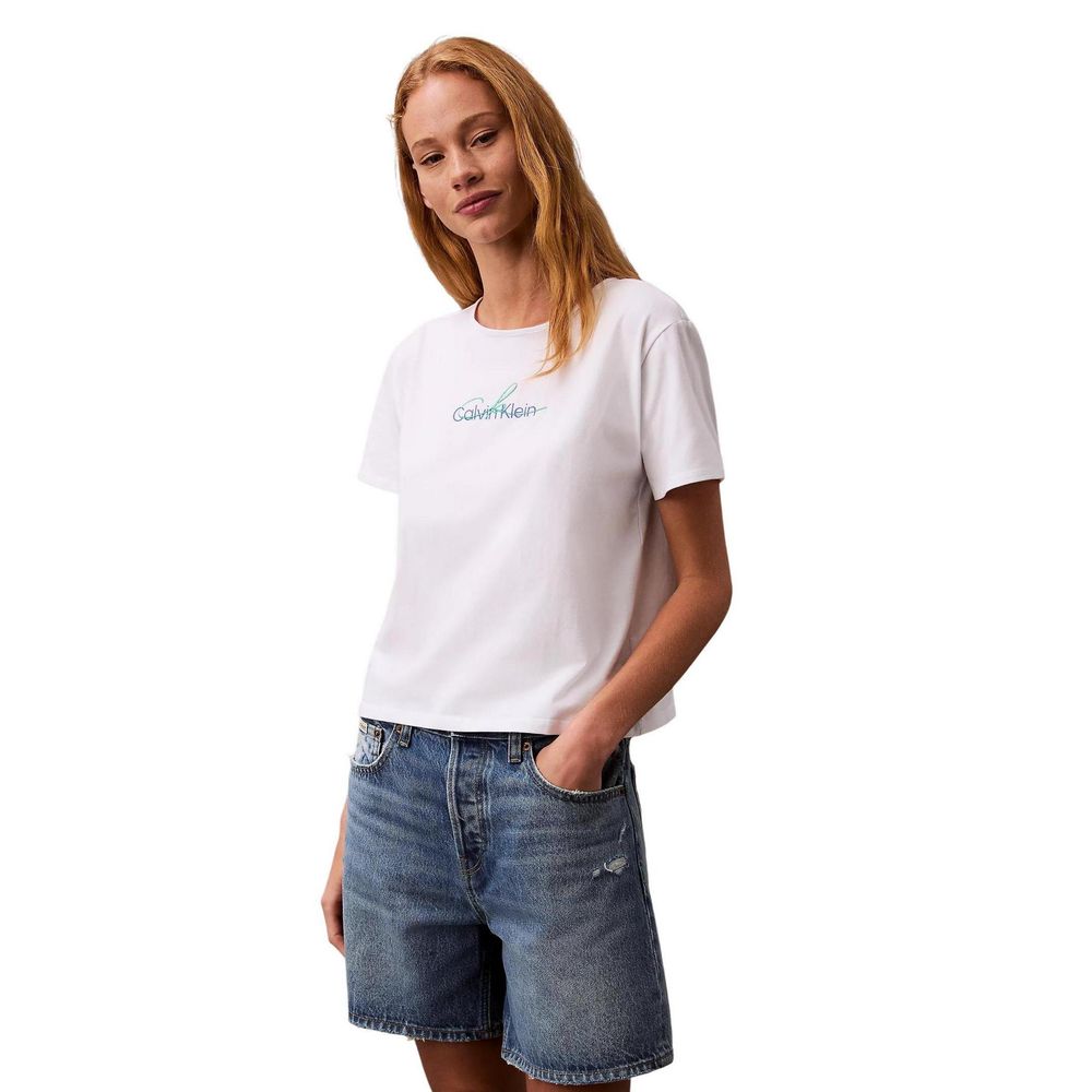 Calvin Klein Jeans White Recycled Cotton T-Shirt
