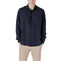 Antony Morato Blue Lyocell Shirt