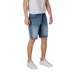 Armani Exchange Blue Polyester Bermuda Shorts