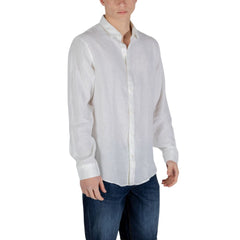 Armani Exchange White Linen Dress Shirt