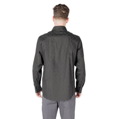 Armani Exchange Black Cotton Dress Shirt