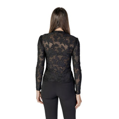 Morgan De Toi Black Polyester Long Sleeve T-Shirt