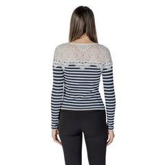 Morgan De Toi White Recycled Polyester Long Sleeve T-Shirt