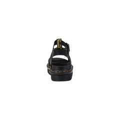Dr. Martens Black Leather Flat Sandals