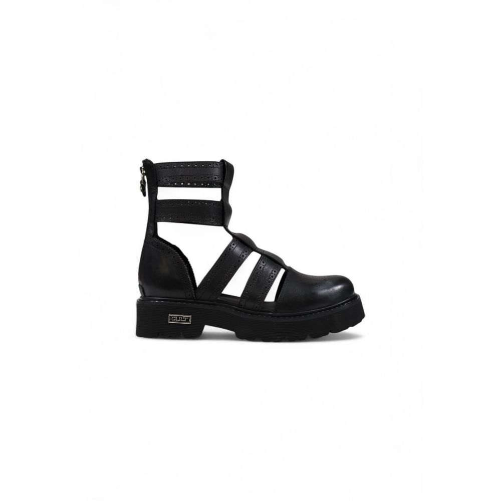 Cult Black Leather Sandal