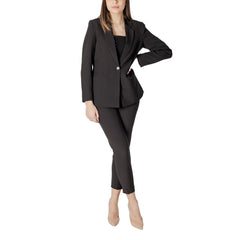ICHI Black Polyester Blazer