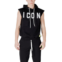 Icon Black Cotton Hoodie