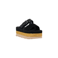 UGG Black Suede Leather Sandal