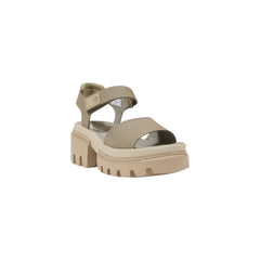 Timberland Beige Leather Platform Sandals
