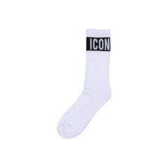 Icon White Cotton Socks
