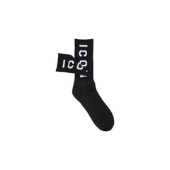 Icon Black Cotton Socks