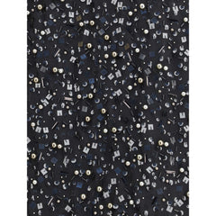 Sacai Black Polyester Midi Skirt