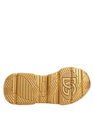 Dolce & Gabbana White Gold Daymaster Low Top Sneakers Shoes