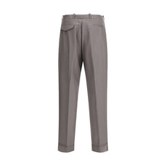 Margiela Green Fleece Wool Dress Pants