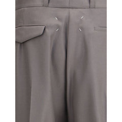 Margiela Green Fleece Wool Dress Pants