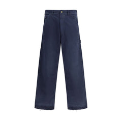 Margiela Blue Cotton Casual Pants