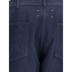 Margiela Blue Cotton Casual Pants
