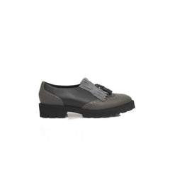 Cerruti 1881 Gray Cowhide Women Loafer