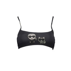 Karl Lagerfeld Black Elastane Swimwear