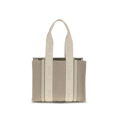 Chloé Beige Linen Shoulder Bag