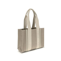 Chloé Beige Linen Shoulder Bag