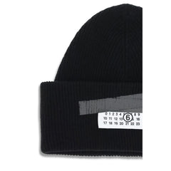 MM6 Black Wool Beanie