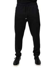 Dolce & Gabbana Blue Cotton Jogger Jogging Men Trouser Pants