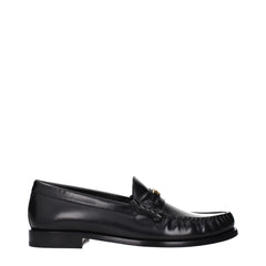 Celine Black Leather Slip-On Loafers