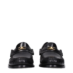 Celine Black Leather Slip-On Loafers